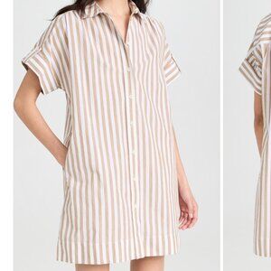 Madewell Collared Button-Front Mini Shirtdress, Size: M
